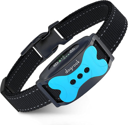 Dogrook Rechargeable Dog Bark Collar | Smart Collar for Dog Training | No Shock | Beep & Vibration | No Bark Collar for Dogs | anti Bark Collar for Large Dog, Medium Dog, Small Dog | 12-110 Lbs