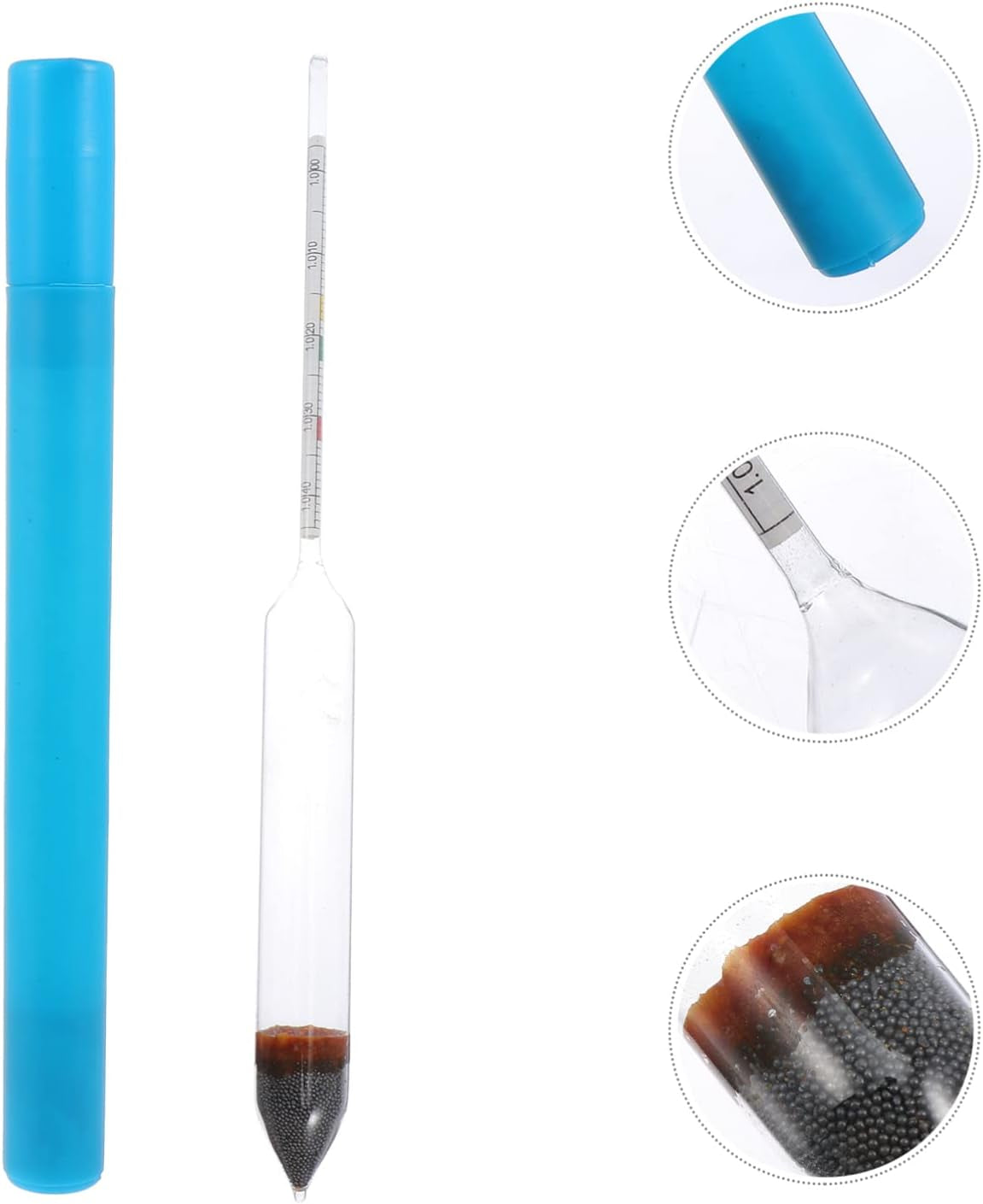 balacoo Sea Water Densitometer Brine Hydrometer- High Precision Salinity Hydrometer- High Precision Salinity Hydrometer Densitometer for Aquarium Saturated Sodium Chloride Fish Tank Salinity Meter