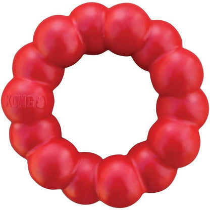 KONG Ring - Natural Rubber Ring Toy for Healthy Chewing Habits - Chew Toy Supports Dog Dental Health - Dog Toy Supports Instincts during Playtime - for Medium/Large Dogs