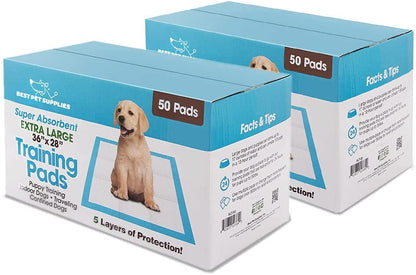 Best Pet Supplies Disposable Puppy Pads for Whelping Puppies and Training Dogs, 300 Pack, Ultra Absorbent, Leak Resistant, and Track Free for Indoor Pets, Floor Protection - Baby Blue (22.5" X 22")