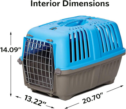 Midwest Homes for Pets Pet Carrier: Hard-Sided Dog Carrier, Cat Carrier, Small Animal Carrier in Green| inside Dims 20.70L X 13.22W X 14.09H & Suitable for Tiny Dog Breeds