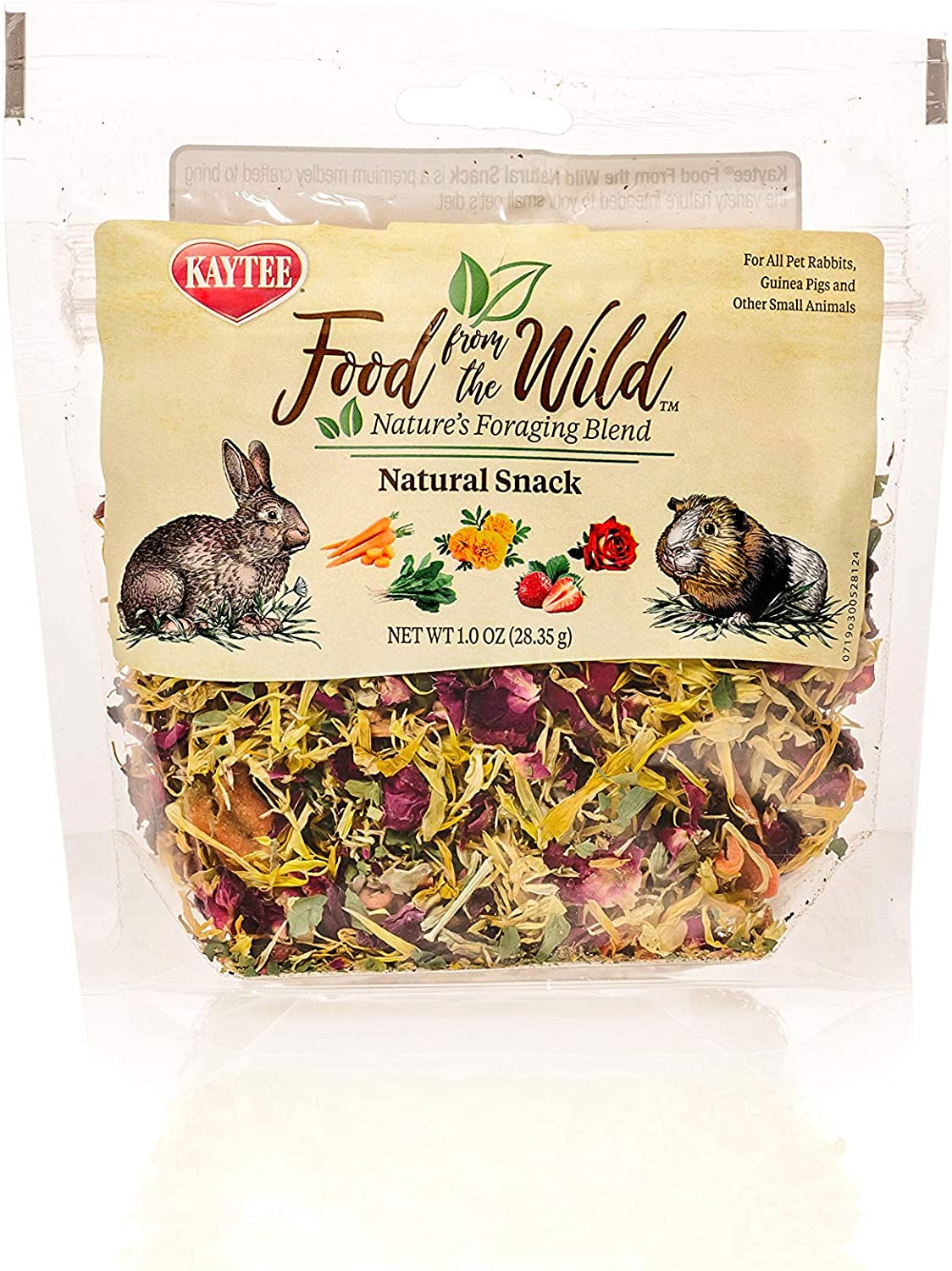 Kaytee Food from The Wild Natural Snack for Pet Rabbits, Guinea Pigs And Other Small Animals, 1 Ounce