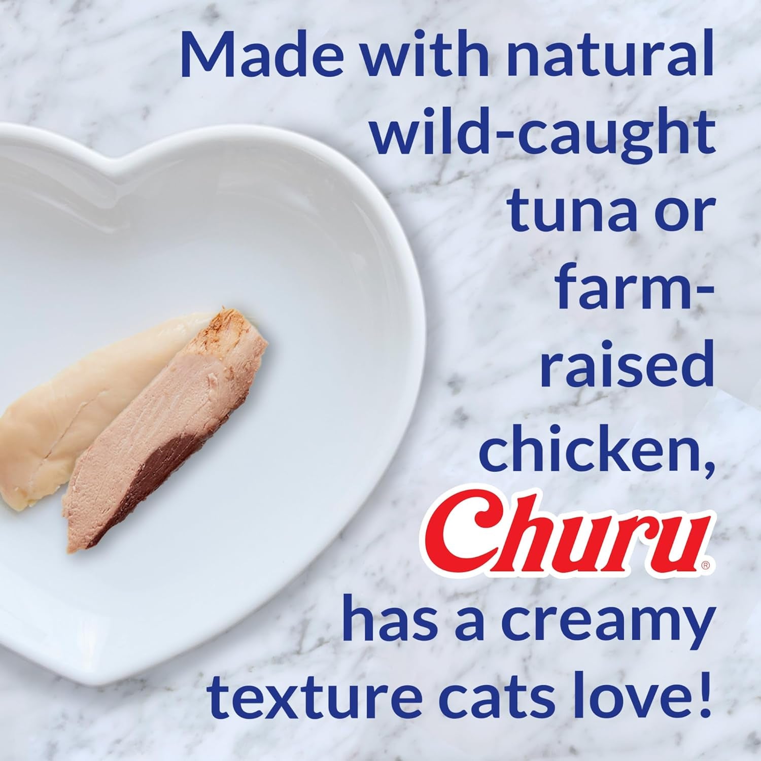 INABA Churu Cat Treats, Grain-Free, Lickable, Squeezable Creamy Purée Cat Treat/Topper, 60 Servings, Tuna Variety Box