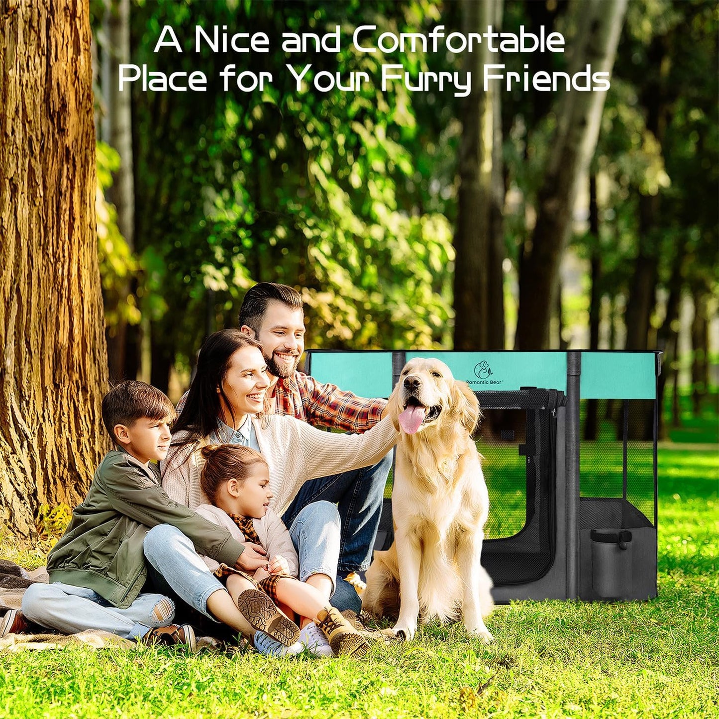 Dog Playpen,Pet Playpen,Foldable Dog Cat Playpens,Portable Exercise Kennel Tent Crate,Water-Resistant Breathable Shade Cover,Indoor Outdoor Travel Camping Use for Small Animals+Free Carrying Case(M)