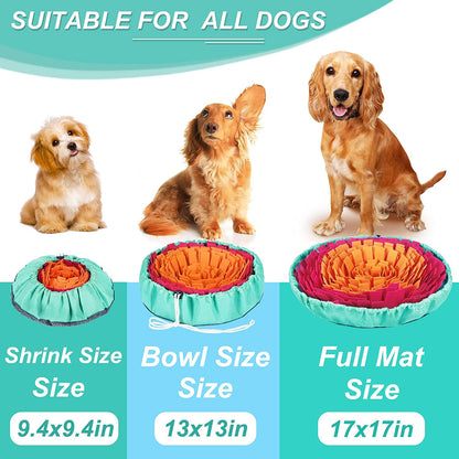 Vivifying Snuffle Mat for Dogs, Interactive Sniff Mat for Slow Eating and Keep Busy, Adjustable Dog Digging Toys Encourages Natural Foraging Skills and Mental Stimulation