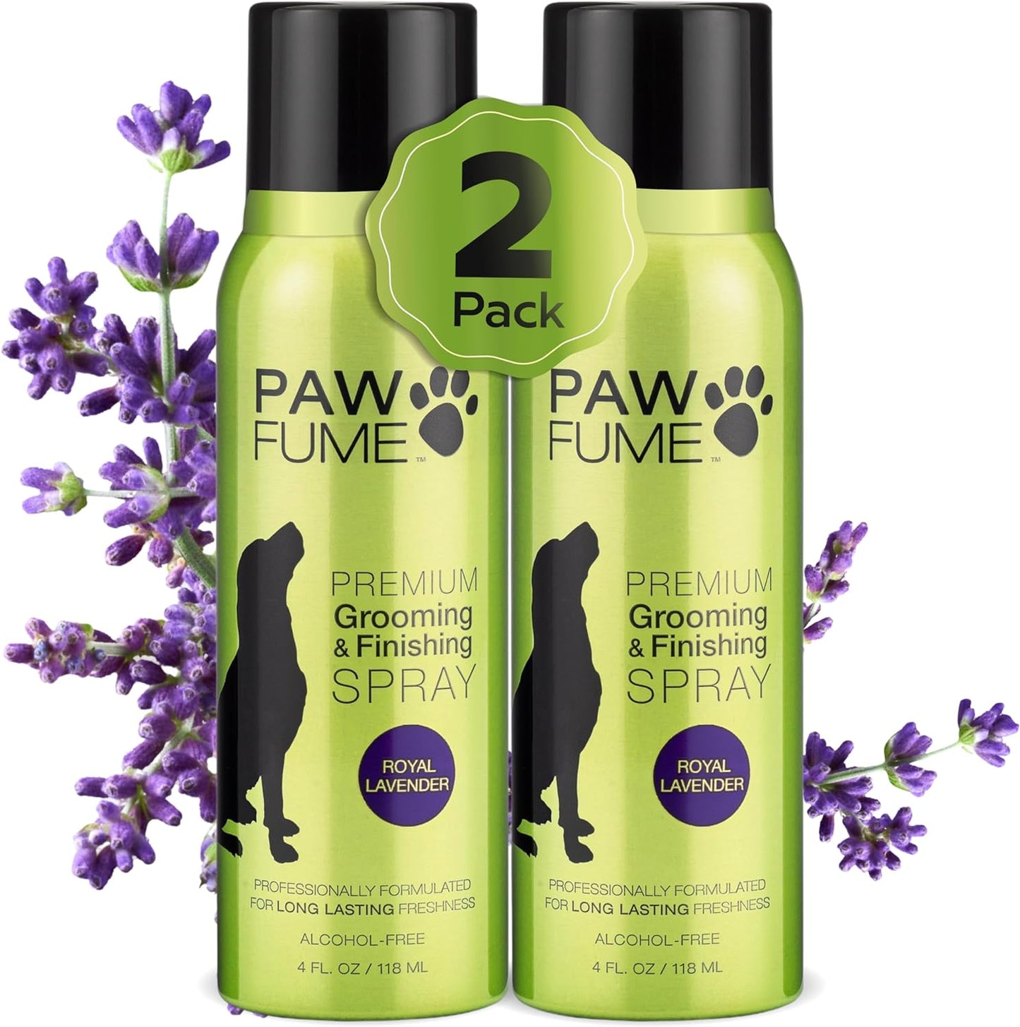 PAWFUME Premium Grooming Spray Dog Spray Deodorizer Perfume for Dogs - Dog Cologne Spray Long Lasting Dog Sprays - Dog Perfume Spray Long Lasting after Bath- Dog Deodorizing Spray (Lavender, 2-Pack)