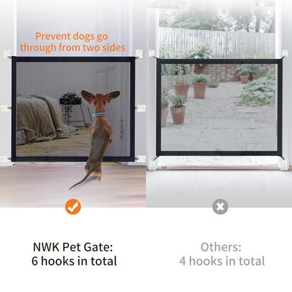 NWK Magic Pet Gate for the House Stairs Providing a Safe Enclosure for Pets to Play and Rest, 6 Loops Design (30'' X 70'')