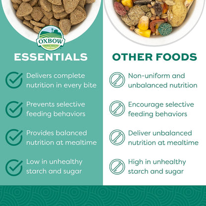 Oxbow Essentials Adult Rat Food - All Natural Adult Rat Food - Veterinarian Recommended- Made in the USA- Rich in Natural Vitamins & Minerals- No Artificial Ingredients- 3 lb.