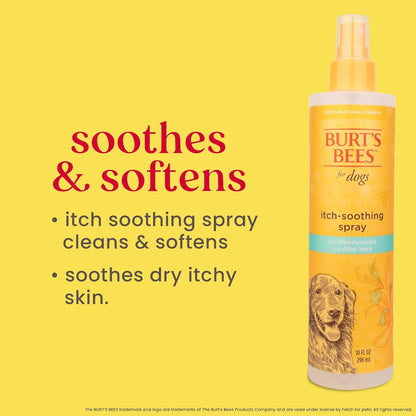 Burt'S Bees for Pets Natural Itch Soothing Spray with Honeysuckle | Best Anti-Itch Spray for Dogs with Itchy Skin | Cruelty Free, Sulfate & Paraben Free - Made in the USA, 10 Oz