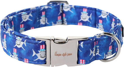 Unique Style Paws Dog Collar Metal Buckle Collar Gift for Small Medium Large Boys Girls Dogs