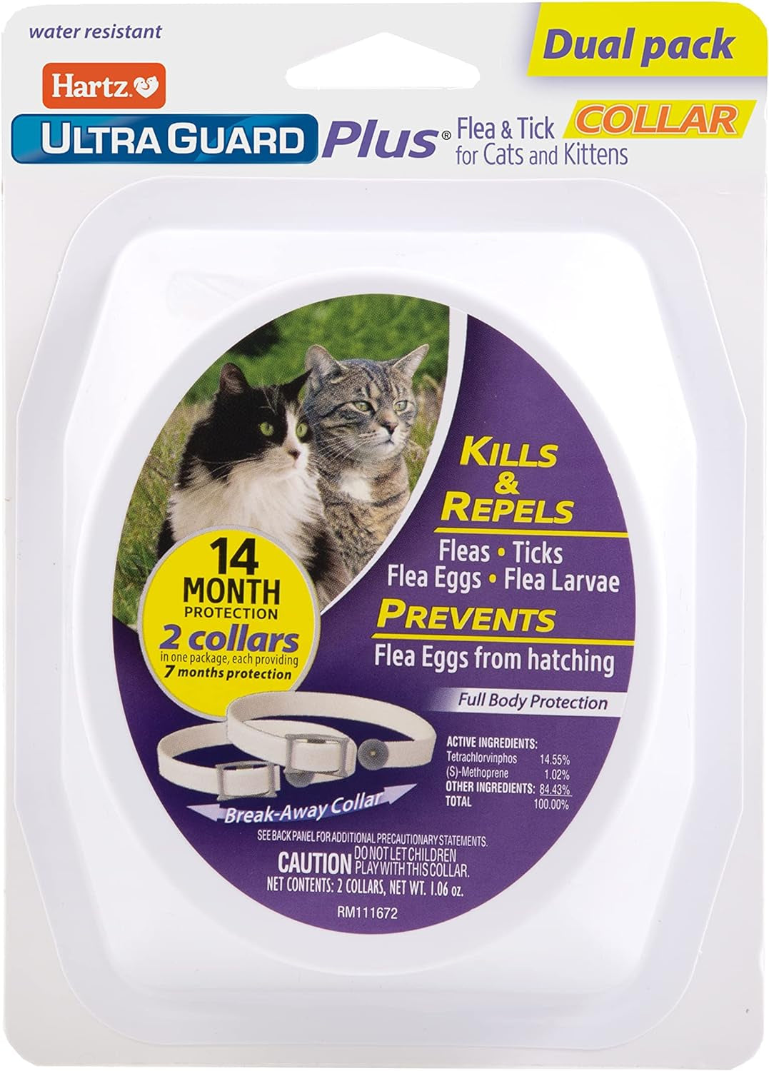 Hartz Ultraguard Promax Flea & Tick Collar for Cats I 14 Months Protection I Soft & Comfortable | Flea & Tick Prevention I 2 Pack