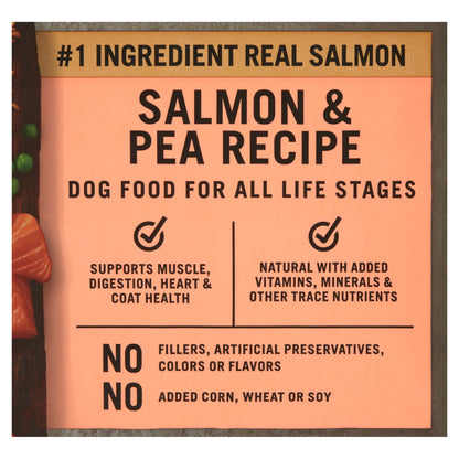 Pure Balance Wild & Free Salmon & Pea Recipe Dry Dog Food, Grain-Free, 24 Lbs