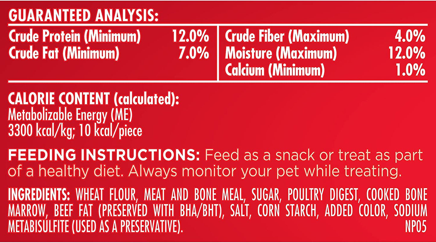 Milk-Bone Marosnacks Dog Treats, Beef, 15 Ounce (Pack of 6) with Real Bone Marrow and Calcium