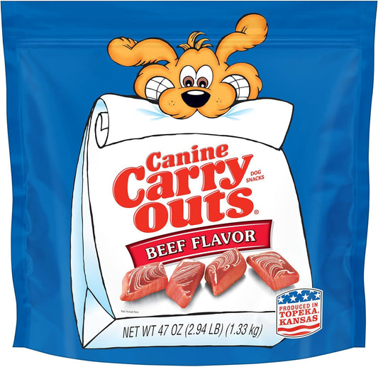 Canine Carry Outs Dog Treats, Beef Flavor, 47 Ounce