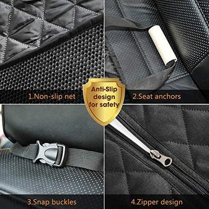 Vailge Pet Seat Covers, 100% Waterproof, Scratch Proof, Nonslip, 600D Heavy Duty Dog Hammock for Back Seat, Car, Trucks, SUV