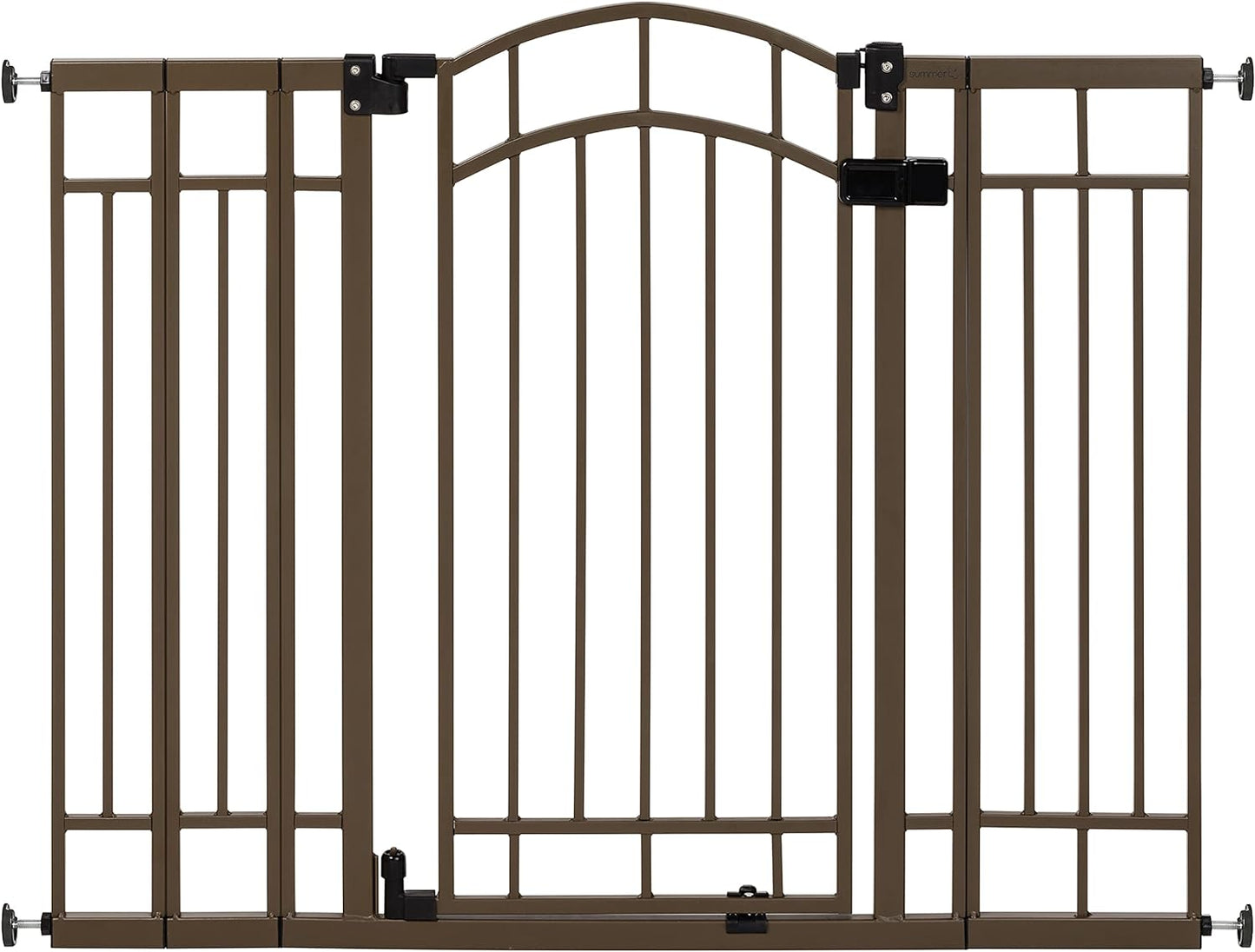 Summer by Ingenuity Doorway 48W Series Safety Pet and Baby Gate, 29'-48' Wide, 36' Tall, Pressure or Hardware Mounted, Install on Wall or Banister in Doorway or Stairway, Auto Close Door - White