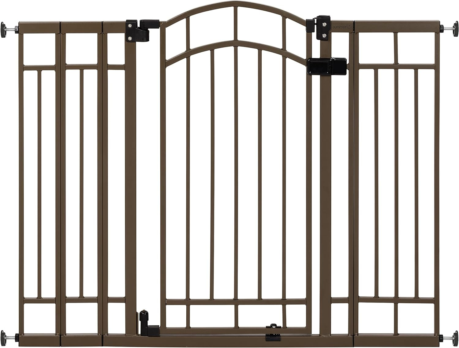 Summer by Ingenuity Doorway 48W Series Safety Pet and Baby Gate, 29'-48' Wide, 36' Tall, Pressure or Hardware Mounted, Install on Wall or Banister in Doorway or Stairway, Auto Close Door - White