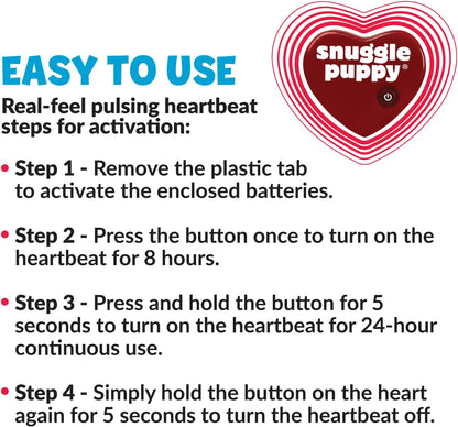 Original Snuggle Puppy Heartbeat Stuffed Toy for Dogs. Pet Anxiety Relief and Calming Aid, Comfort Toy for Behavioral Training in Biscuit