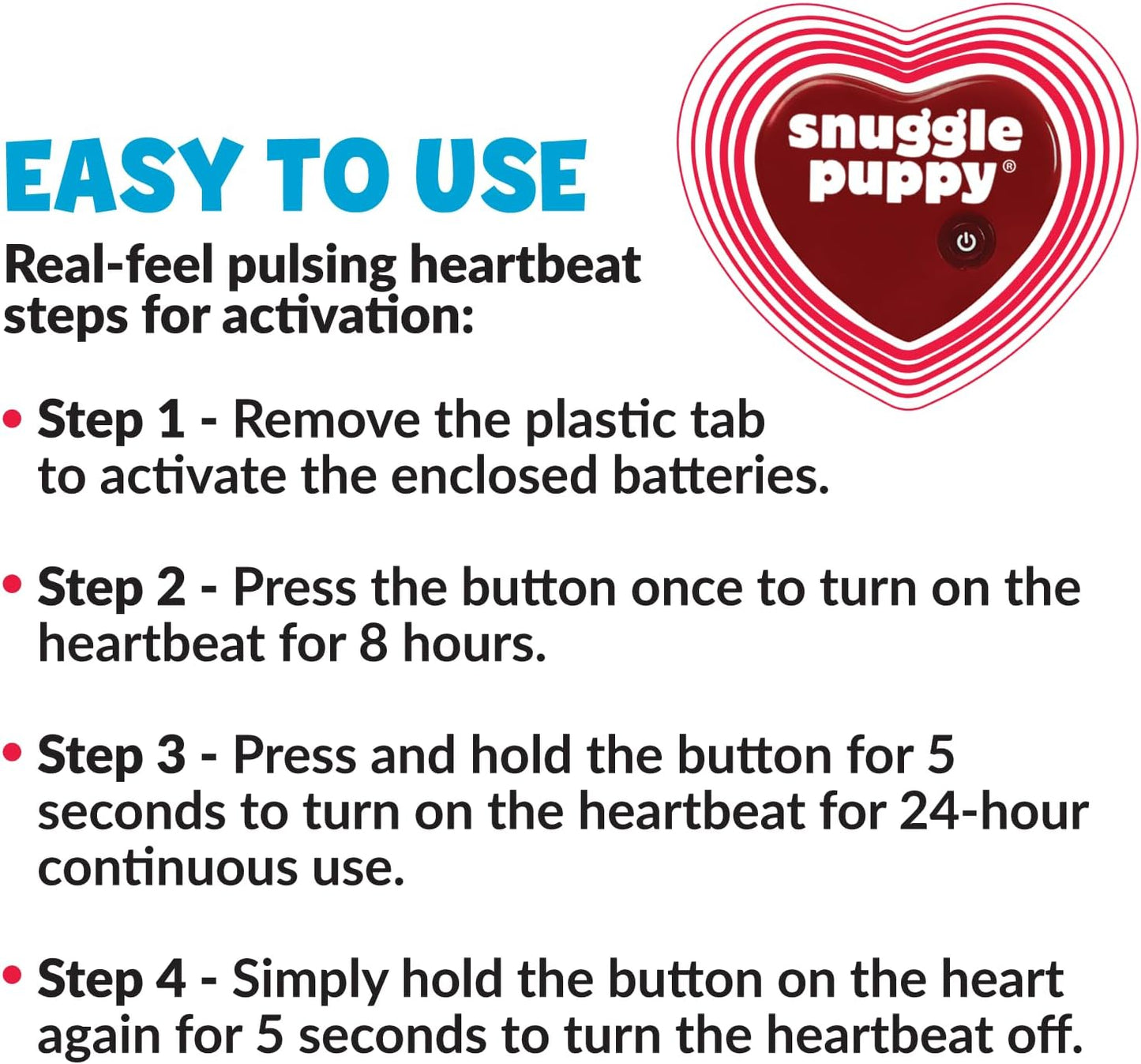 Original Snuggle Puppy Heartbeat Stuffed Toy for Dogs. Pet Anxiety Relief and Calming Aid, Comfort Toy for Behavioral Training in Black