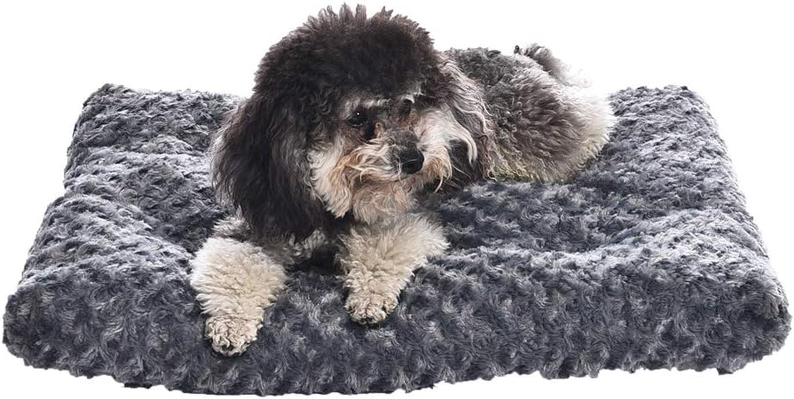 Amazon Basics Plush Pet Bed and Dog Crate Pad, X-Large, 46 X 29 X 4 Inches, Gray