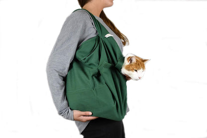 Cozy Comfort Carrier - Small Green Cat Carrier, Cat Holder for Cutting Nails, & Cat Carrier Pouch for Vet Visits, Medication Administration, Dental Care, & Travel