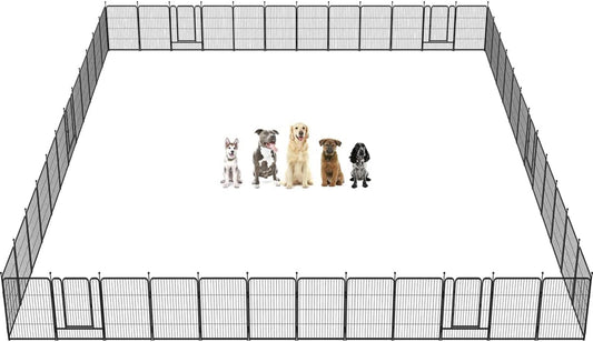 FXW Rollick Dog Playpen for Yard, RV Camping│Patented, 32 Inch 48 Panels