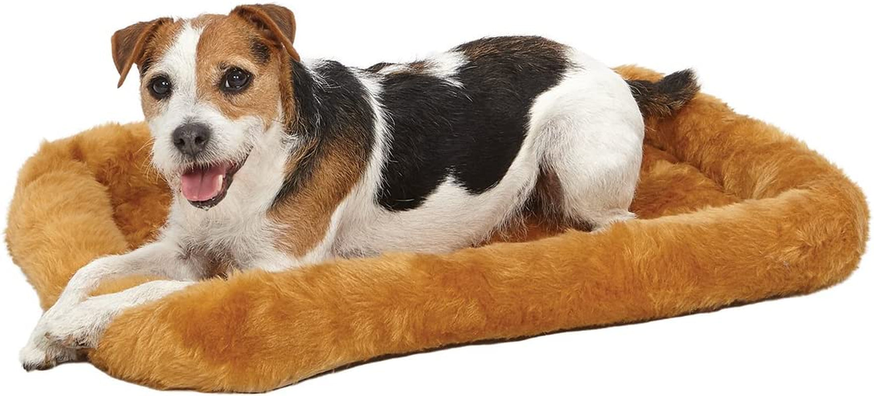 Midwest Homes for Pets Bolster Dog Bed 24L-Inch Cinnamon Dog Bed or Cat Bed W/ Comfortable Bolster | Ideal for Small Dog Breeds & Fits a 24-Inch Dog Crate | Easy Maintenance Machine Wash & Dry