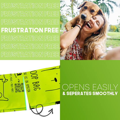 100% Certified Home Compostable Dog Poop Bags - 10% to Charity - ASTM D6400 & EN 13432 Compliant Dog Waste Bags - 120 Bags - 8 X Rolls of Plant Based Compostable Poop Bags - Thick Doggie Poop Bags