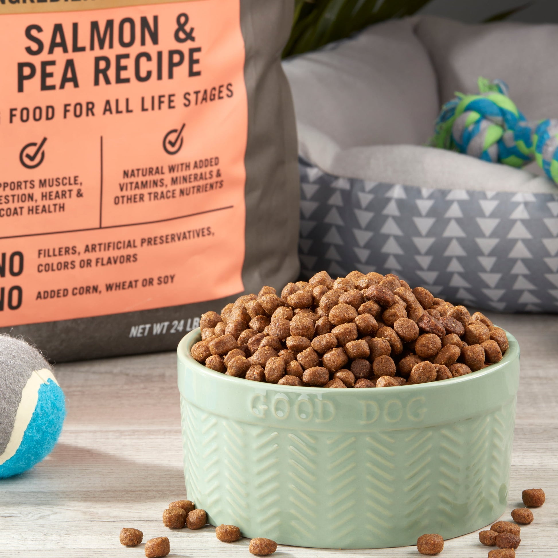 Pure Balance Wild & Free Salmon & Pea Recipe Dry Dog Food, Grain-Free, 24 Lbs