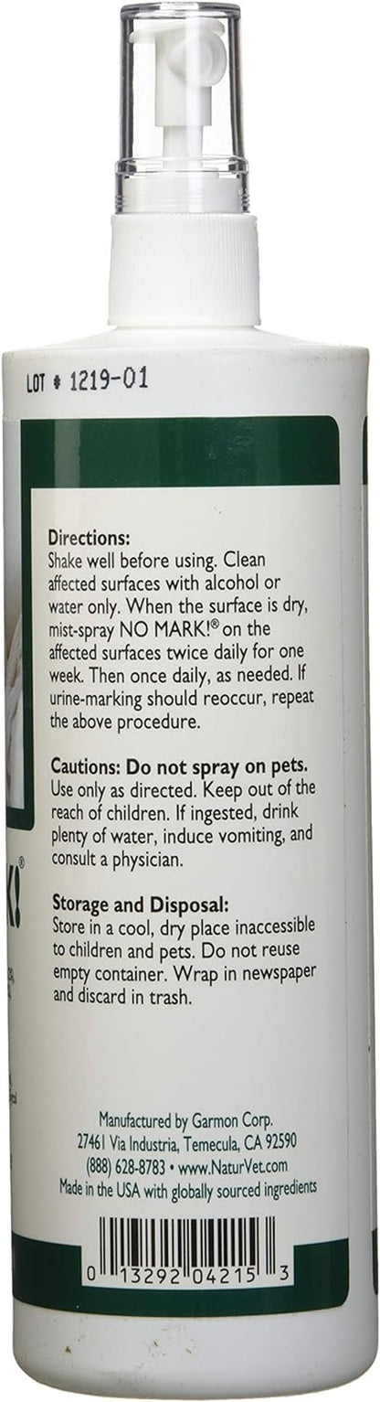 Naturvet Pet Organics No Scratch Spray for Cats – Pet Training Spray to Discourage Clawing, Cat Scratching – Safe for Carpet, Furniture, Drapes, Fabric – Cgmp Compliant – 16 Oz.