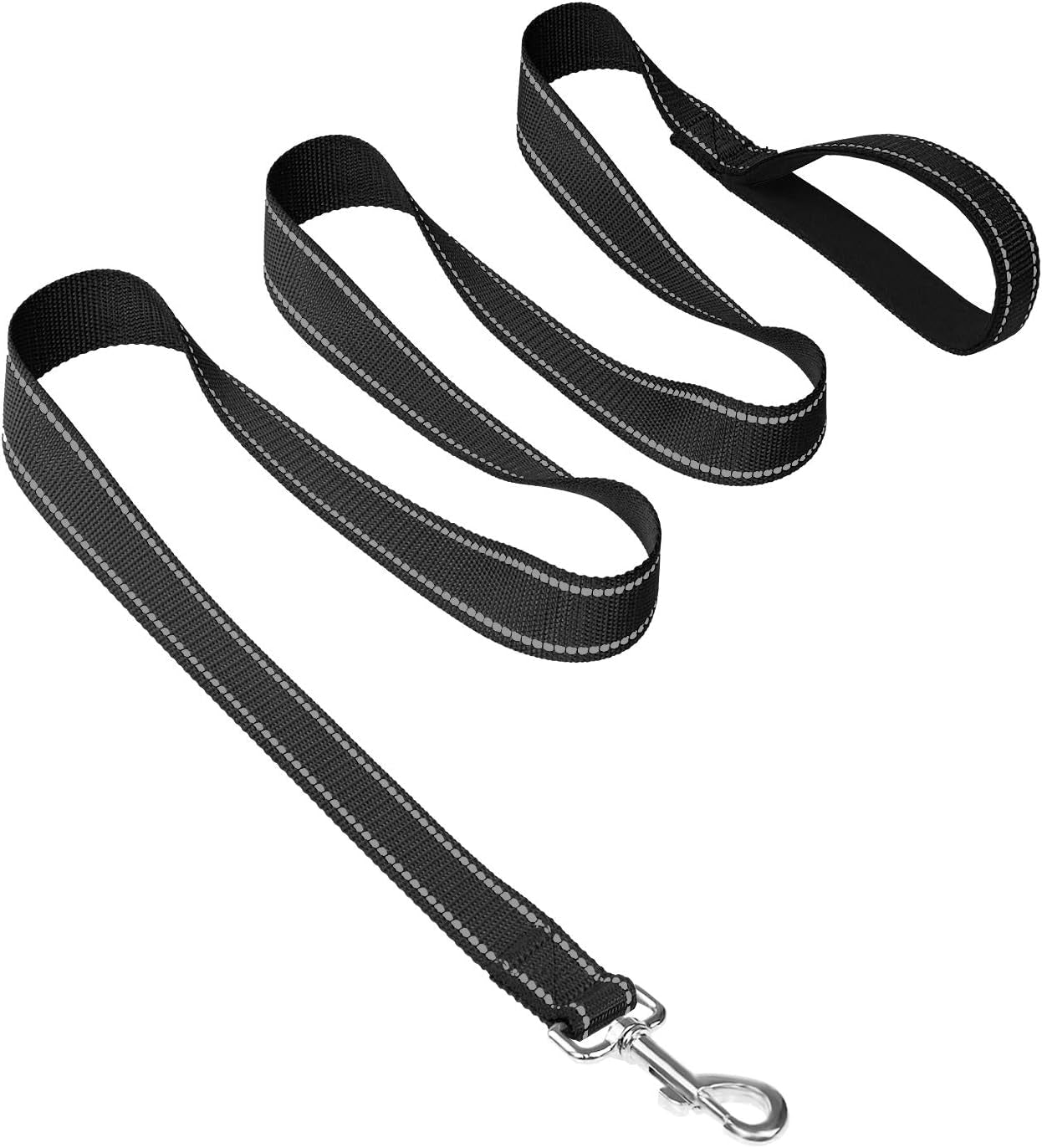 Joytale Double-Sided Reflective Dog Leash, 6 FT/5 FT/4 FT, Padded Handle Nylon Dogs Leashes for Medium & Large Dogs Walking, Teal, 6FT