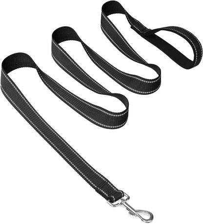 Joytale Double-Sided Reflective Dog Leash, 6 FT/5 FT/4 FT, Padded Handle Nylon Dogs Leashes for Medium & Large Dogs Walking, Teal, 6FT