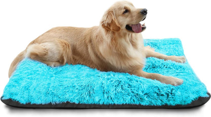 Dog Beds for Medium Dogs Fixable Deluxe Cozy Dog Kennel Beds for Crates Washable Dog Bed, 30 X 19 X 3 Inches, Blue