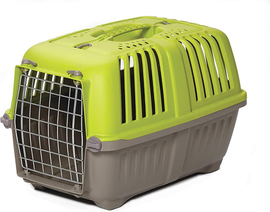 Midwest Homes for Pets Pet Carrier: Hard-Sided Dog Carrier, Cat Carrier, Small Animal Carrier in Green| inside Dims 20.70L X 13.22W X 14.09H & Suitable for Tiny Dog Breeds