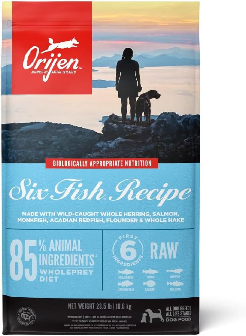 Orijen 2 Pack of Six Fish Dog Food, 4.5 Pounds Each, Made in the USA, Grain-Free, High Protein