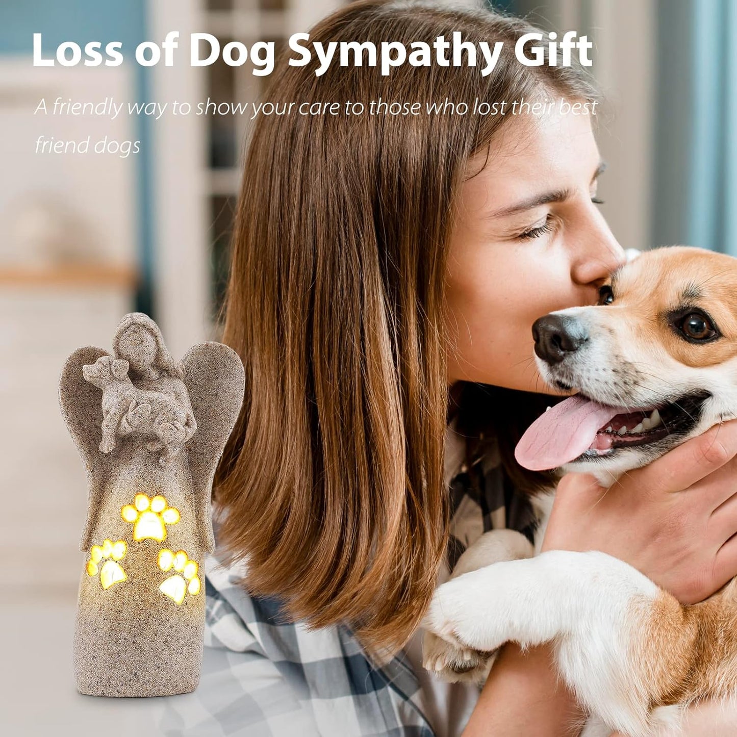 Dog Memorial Gifts, Candle Holder Statue, Pet Loss Gifts, Bereavement Gifts, Pet Sympathy Gifts