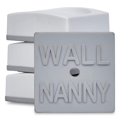 Wall Nanny Mini (4 Pack - Made in USA) Smallest Low-Profile Wall Protector for Baby Gates - Perfect in Doorways - Best Saver Cups Guard Pad Trim & Paint for Child Dog Pet Pressure Gate (Black)