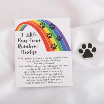 MYOSPARK Pet Memorial Pocket Hug Token Gifts Pet Memorial with Message Card Jewelry Pet Souvenir Gifts Sympathy Gifts for Loss of Dog Cat