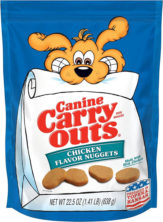 Canine Carry Outs Dog Treats, Chicken Flavor Nuggets, 22.5 Ounce (Pack of 4), Made with Real Chicken