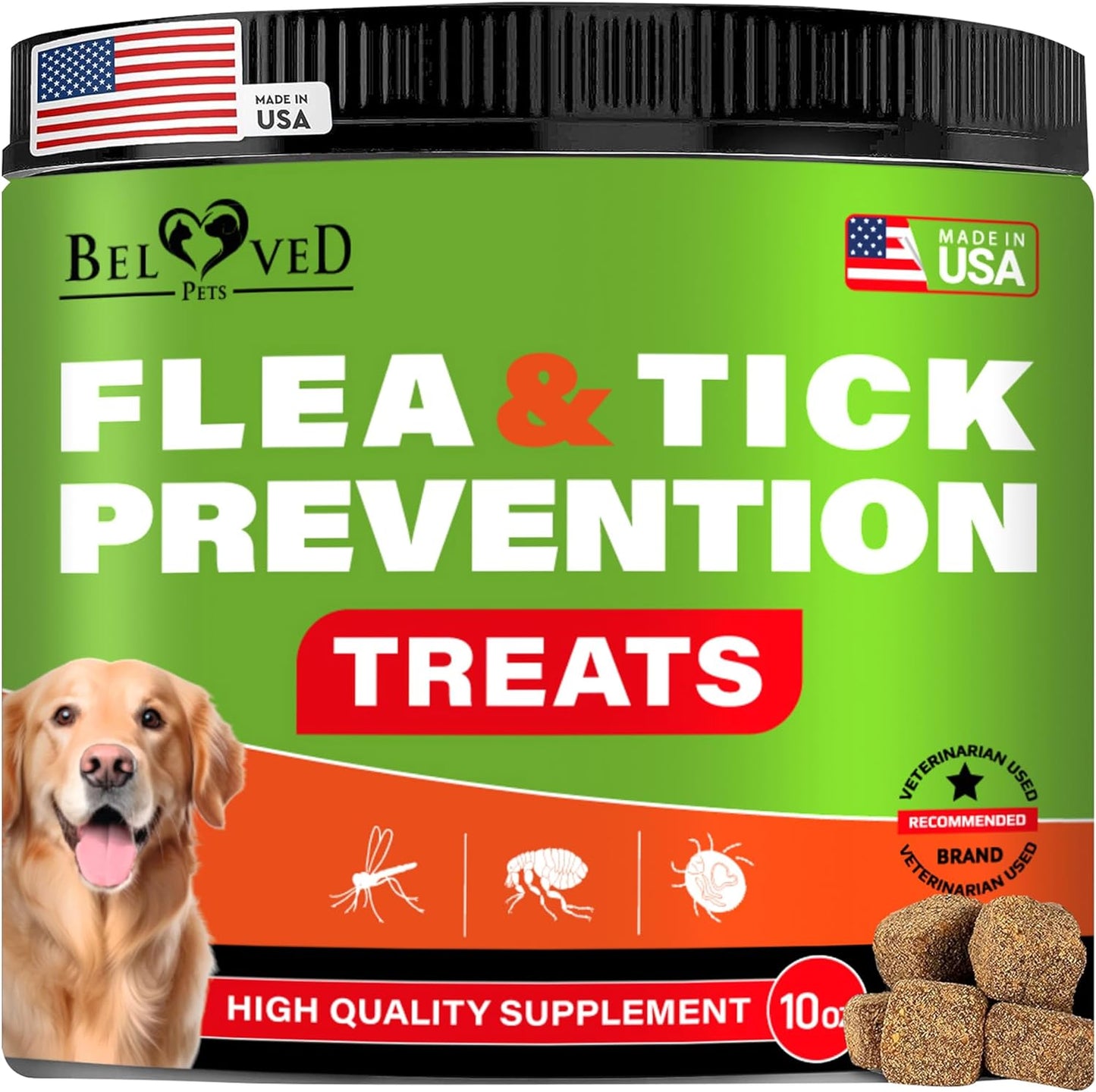 Flea and Tick Prevention Chewable Pills for Dogs - Revolution Oral Flea Treatment for Pets - Pest Control & Natural Defense - Chewables Small Tablets Made in USA (Chicken)