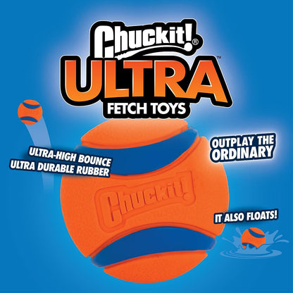 Chuckit Ultra Ball Dog Toy, Small (2 Inch Diameter), Pack of 2, for Breeds 0-20 Lbs