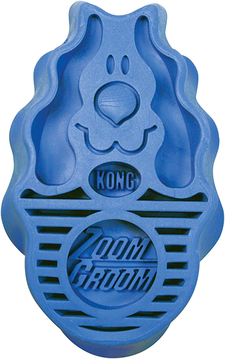 KONG - ZoomGroom - Dog Brush for Grooming and Shampooing - Blue Brush for Large Dogs