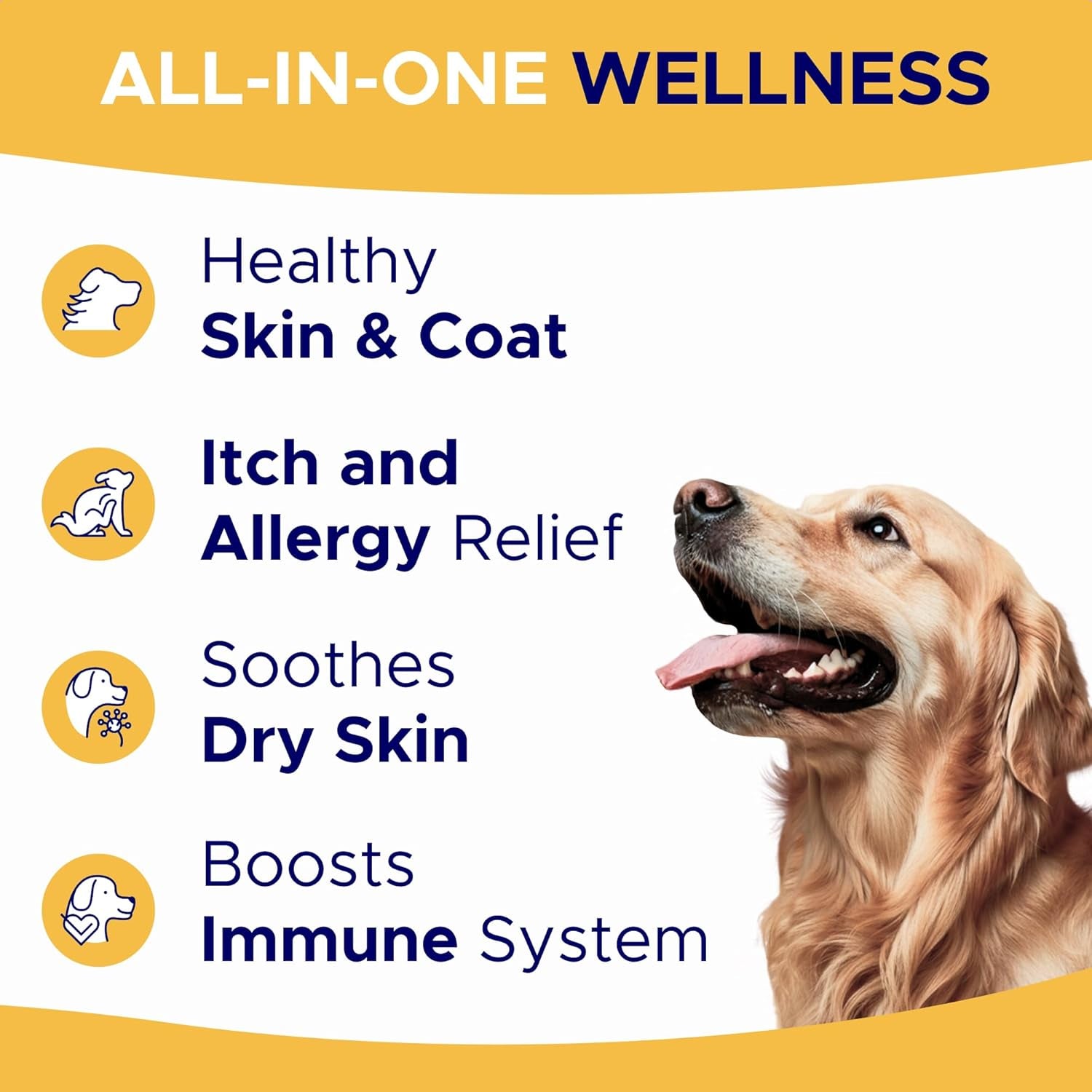 Omega 3 Fish Oil for Dogs (180 Ct) - Skin & Coat Chews - Dry & Itchy Skin Relief + Allergy Support - Shiny Coats - EPA&DHA Fatty Acids - Natural Salmon Oil Chews Promotes Heart, Hip & Joint Support