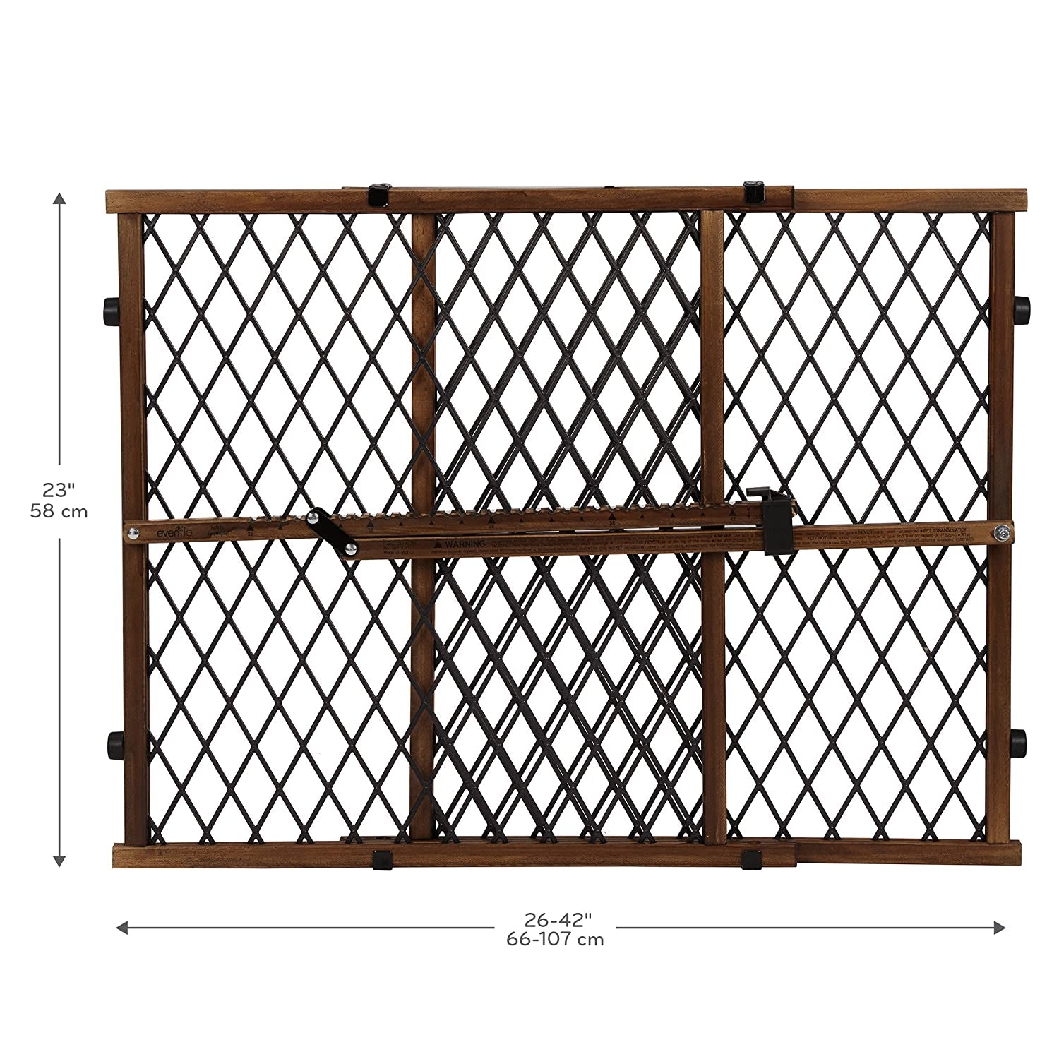 Evenflo Position & Lock Baby Gate, Pressure-Mounted, Farmhouse Collection