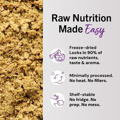 Stella & Chewy's Freeze-Dried Raw Cat Dinner Morsels - Premium Rabbit Recipe with 98% Responsibly-Sourced Meat & Organs - Natural Grain-Free Cat & Kitten Food - Made in USA - 3.5 oz