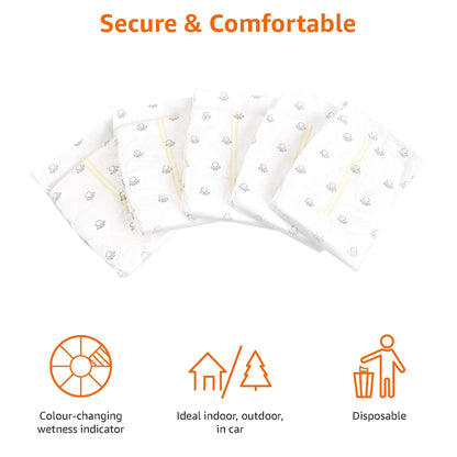 Amazon Basics Male Dog Diapers, Ultra Absorbent Disposable Wrap with Leak Proof Protection, Wetness Indicator, Secure Fit, Breathable, Medium, 30 Count