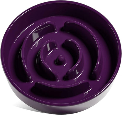 LE TAUCI Slow Feeder Dog Bowls Ceramic, 3 Cups Slow Feeding Dog Bowl Medium Large Breed, Maze Dog Bowl for Fast Eaters, Dog Dishes to Slow down Eating, Puzzle Dog Food Bowl, Dog Maze Bowl, Maze Purple