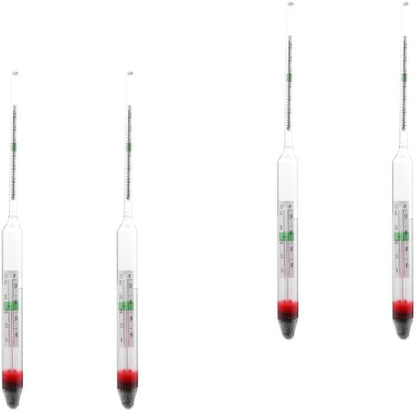 balacoo Aquarium Glass Hydrometer - 4 pcs Fish Tank Hydrometer with Thermometer Aquarium Glass Fish Tank Float Hydrometer