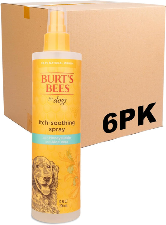 Burt'S Bees for Pets Itch Soothing Spray with Honeysuckle | Best Anti-Itch Spray for Dogs with Itchy Skin | Cruelty Free, Sulfate & Paraben Free, Ph Balanced for Dogs - Made in the USA, 10 Oz -6 Pack