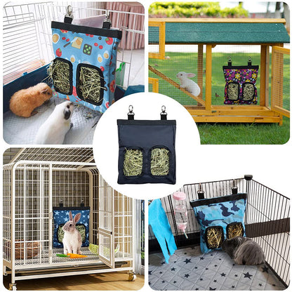 Hanging Hay Feeder Bag for Guinea Pigs, Bunnies, Chinchillas. Stars